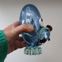 Load image into Gallery viewer, Vintage 1960s MURANO Glass Comical Dog with Large Head with Large Applied Eyes, Red Nose and Wee Sticky Out Tongue

