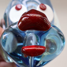 Load image into Gallery viewer, Vintage 1960s MURANO Glass Comical Dog with Large Head with Large Applied Eyes, Red Nose and Wee Sticky Out Tongue

