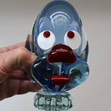 Load image into Gallery viewer, Vintage 1960s MURANO Glass Comical Dog with Large Head with Large Applied Eyes, Red Nose and Wee Sticky Out Tongue
