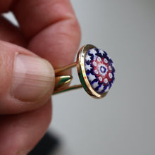 Load image into Gallery viewer, Pair of Vintage Gold-Tone Cufflinks. Each set with Millefiori Glass Cane Embellishment. Perfect Condition
