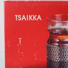 Load image into Gallery viewer, FINLAND. Pair of Ittala TASIKKA Mid-Century Glasses with Silver Tone Holders. Designed by Timo Sarpaneva
