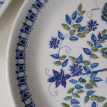 Load image into Gallery viewer, THREE PIECES of Vintage Norwegian Ceramics by Figgjo Flint: Lotte Design. Large Oblong Dish and Two Side Plates
