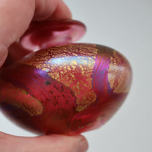 Load image into Gallery viewer, Early Vintage ISLE OF WIGHT Perfume Bottle (Golden Peacock in Pink) with Lollipop Stopper. 4 1/4 inches 
