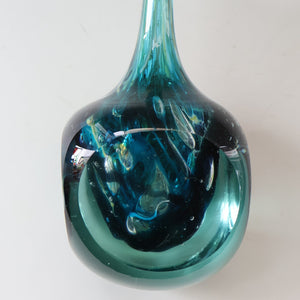1970s Mdina Glass FACETED CUBE VASE. Signed by Eric Dobson 1976