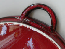 Load image into Gallery viewer, LARGE CERAMIC Villeroy &amp; Boch Oval Serving Tray. 1980s Granada Design with Red Glaze
