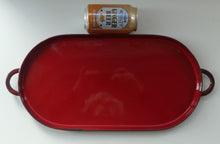 Load image into Gallery viewer, LARGE CERAMIC Villeroy &amp; Boch Oval Serving Tray. 1980s Granada Design with Red Glaze
