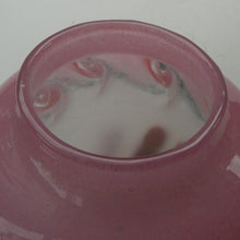 Load image into Gallery viewer, SCOTTISH GLASS Pale Grey and Pink VASART Vase. Etched signature to base; Vintage 1950s
