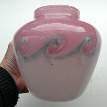 Load image into Gallery viewer, SCOTTISH GLASS Pale Grey and Pink VASART Vase. Etched signature to base; Vintage 1950s
