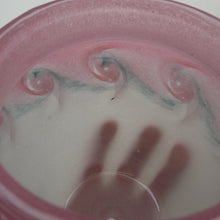 Load image into Gallery viewer, SCOTTISH GLASS Pale Grey and Pink VASART Vase. Etched signature to base; Vintage 1950s
