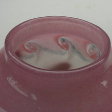 Load image into Gallery viewer, SCOTTISH GLASS Pale Grey and Pink VASART Vase. Etched signature to base; Vintage 1950s
