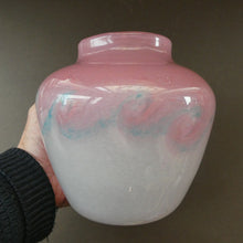 Load image into Gallery viewer, SCOTTISH GLASS Pale Grey and Pink VASART Vase. Etched signature to base; Vintage 1950s
