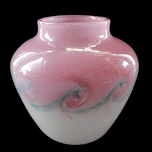 Load image into Gallery viewer, SCOTTISH GLASS Pale Grey and Pink VASART Vase. Etched signature to base; Vintage 1950s
