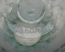 Load image into Gallery viewer, SCOTTISH GLASS. 1940s 1950s Clear Blue and Green Vasart Vase SIGNED
