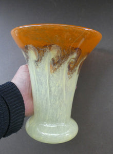  Fine Vintage Large Art Glass Vase, 1940s or 1950s. 7 1/2 inches in height 
