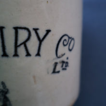 Load image into Gallery viewer, SCOTTISH POTTERY. Antique PORT DUNDAS (Glasgow) 4 lbs Stoneware Crock with Handle. MAYPOLE DAIRY 
