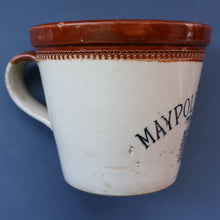 Load image into Gallery viewer, SCOTTISH POTTERY. Antique PORT DUNDAS (Glasgow) 4 lbs Stoneware Crock with Handle. MAYPOLE DAIRY 
