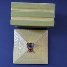 Load image into Gallery viewer, Vintage Mid-Century Continental Honey Pot or Box with Bee Finial on the Lid
