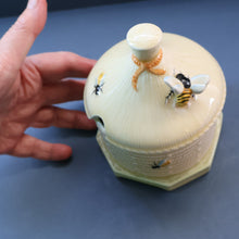 Load image into Gallery viewer, 1930s Art Deco CROWN DEVON Honey Pot in the Shape of a Round Beehive

