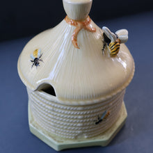 Load image into Gallery viewer, 1930s Art Deco CROWN DEVON Honey Pot in the Shape of a Round Beehive
