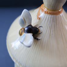 Load image into Gallery viewer, 1930s Art Deco CROWN DEVON Honey Pot in the Shape of a Round Beehive
