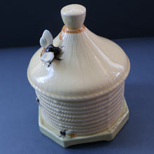 Load image into Gallery viewer, 1930s Art Deco CROWN DEVON Honey Pot in the Shape of a Round Beehive
