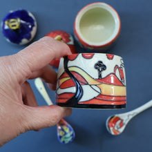 Load image into Gallery viewer, Contemporary. Decorative PAIR of Old Tupton Ware Honey Pots with Spoons
