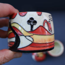 Load image into Gallery viewer, Contemporary. Decorative PAIR of Old Tupton Ware Honey Pots with Spoons
