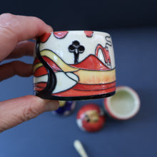 Load image into Gallery viewer, Contemporary. Decorative PAIR of Old Tupton Ware Honey Pots with Spoons
