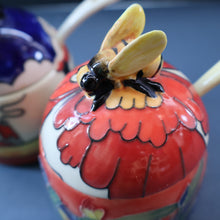 Load image into Gallery viewer, Contemporary. Decorative PAIR of Old Tupton Ware Honey Pots with Spoons
