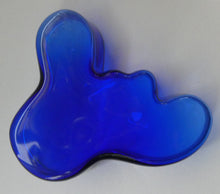 Load image into Gallery viewer, FINNISH 1994 Shallow Blue Glass SAVOY Vase. Iconic Mid Century Design by Alvar Aalto for Iittala, Finland. With acid etched signature 
