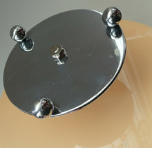 Load image into Gallery viewer, 1950s Vintage Perspeix Cake Stand with Peach Coloured Plates and Chrome Stand
