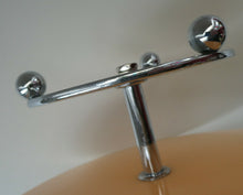 Load image into Gallery viewer, 1950s Vintage Perspeix Cake Stand with Peach Coloured Plates and Chrome Stand
