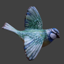 Load image into Gallery viewer, Vintage Beswick Wall Plaque in the Shape of a Little Blue Tit in Flight (Model No. 705)
