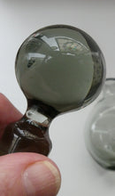 Load image into Gallery viewer, Vintage DANISH Holmegaard Art Glass Decanter by Per Lutken with Dimpled Side and Large Ball Stopper. DANICA Design
