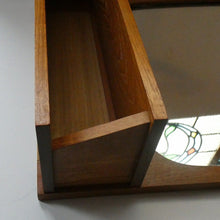 Load image into Gallery viewer, 1960s DANISH Pedersen &amp; Hansen (P&amp;H) wall mirror in a teak wooden frame with a small integrated shelf
