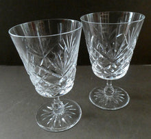 Load image into Gallery viewer, Pair of EDINBURGH CRYSTAL Small Wine OBAN Glasses. SIGNED Height 5 inches
