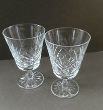 Load image into Gallery viewer, Pair of EDINBURGH CRYSTAL Small Wine OBAN Glasses. SIGNED Height 5 inches
