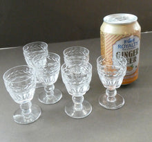 Load image into Gallery viewer, Set of Six STUART CRYSTAL ARUNDEL Pattern Small Cordial or Liqueur Glasses. 2 3/4 inches
