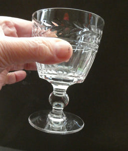 Set of Six STUART CRYSTAL ARUNDEL Pattern Small Wine Glasses. 4 1/8 inches