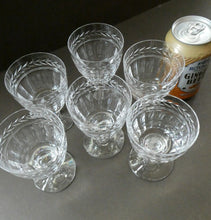 Load image into Gallery viewer, Set of Six STUART CRYSTAL ARUNDEL Pattern Small Wine Glasses. 4 1/8 inches
