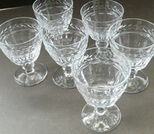 Load image into Gallery viewer, Set of Six STUART CRYSTAL ARUNDEL Pattern Sherry or Port Glasses. 3 1/2 inches
