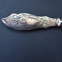 Load image into Gallery viewer, Antique Pair of Electro-Plate Berry Spoons &amp; Mother of Pearl Fruit Knife by JE &amp; SS. FITTED CASE
