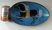 Load image into Gallery viewer, 1960s CHELSEA Studio Pottery (Joyce Morgan) Footed Shallow Bowl. Hand-Painted Horse Design

