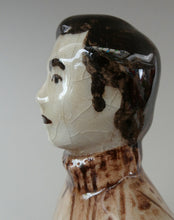 Load image into Gallery viewer, Vintage SCOTTISH STUDIO POTTERY Figurine: Isle of Lewis Shepherd by Coll Pottery
