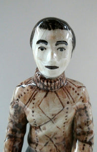 Vintage SCOTTISH STUDIO POTTERY Figurine: Isle of Lewis Shepherd by Coll Pottery