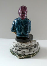 Load image into Gallery viewer, SCOTTISH POTTERY Vintage 1970s Figurine: Isle of Lewis Lady Gathering Wool by Coll Pottery
