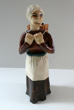 Load image into Gallery viewer, SCOTTISH STUDIO POTTERY Figurine: Vintage 1970s Isle of Lewis Peat Carrier; Coll Pottery
