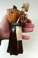 Load image into Gallery viewer, SCOTTISH STUDIO POTTERY Figurine: Vintage 1970s Isle of Lewis Peat Carrier; Coll Pottery
