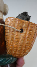 Load image into Gallery viewer, SCOTTISH STUDIO POTTERY Figurine: Vintage 1970s Isle of Lewis Peat Carrier; Coll Pottery
