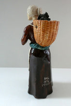 Load image into Gallery viewer, SCOTTISH STUDIO POTTERY Figurine: Vintage 1970s Isle of Lewis Peat Carrier; Coll Pottery
